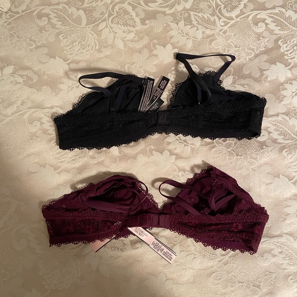 NWT Bundle (2) Victoria’s Secret 32C Lace Underwire Bras - Picture 2 of 4